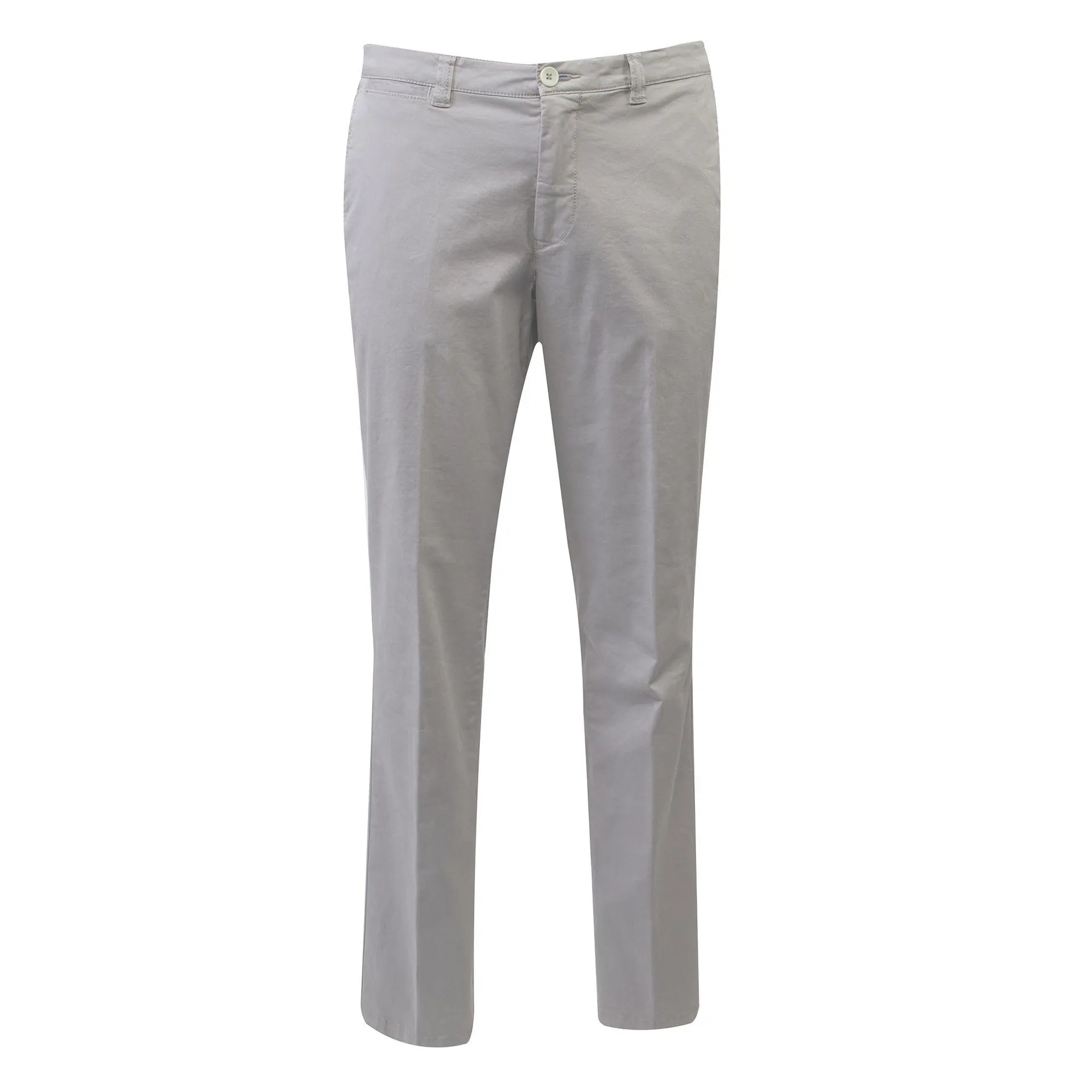 Katoenen Twill Chino Lichtgrijs