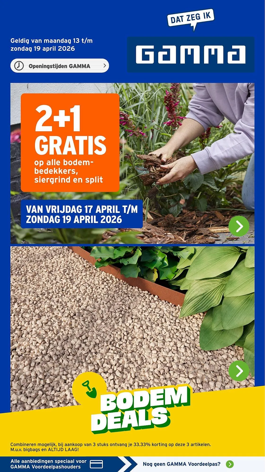 GAMMA folder van 13 april tot 19 april 2026 - Folder pagina 1