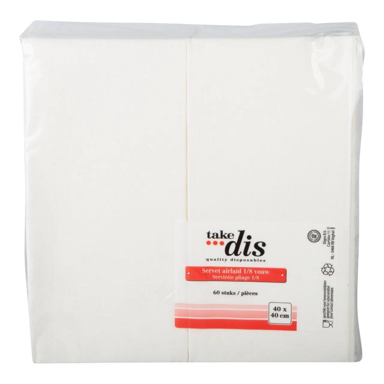 Servetten Airlaid 1/8 vouw