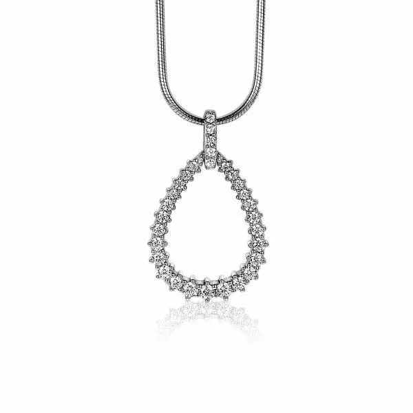 ZINZI Sterling Silver Luxury Pendant 23 mm Open