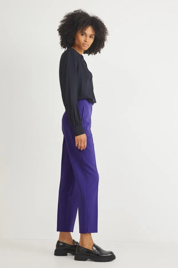 Cloth trousers - high waist - tapered fit