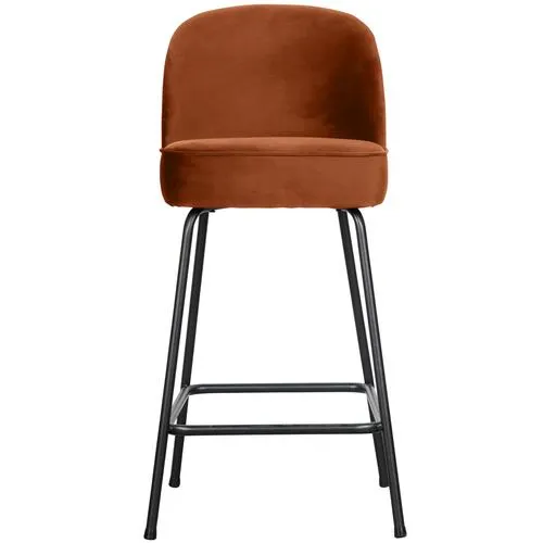 WOOOD barstoel Vogue - Velvet - Roest - 89x50x55