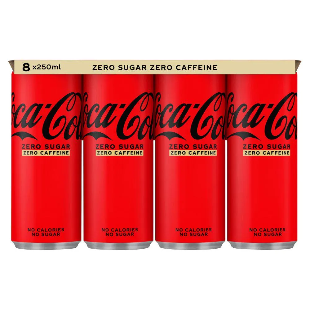 Coca-Cola Zero Sugar Zero Caffeine 8 x 250 ml