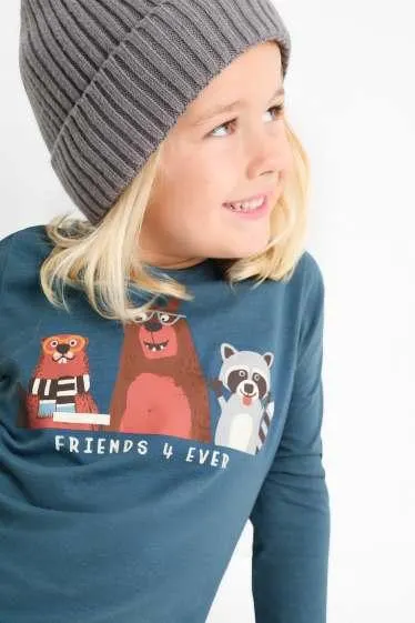 Multipack of 5 - woodland animals - long sleeve top