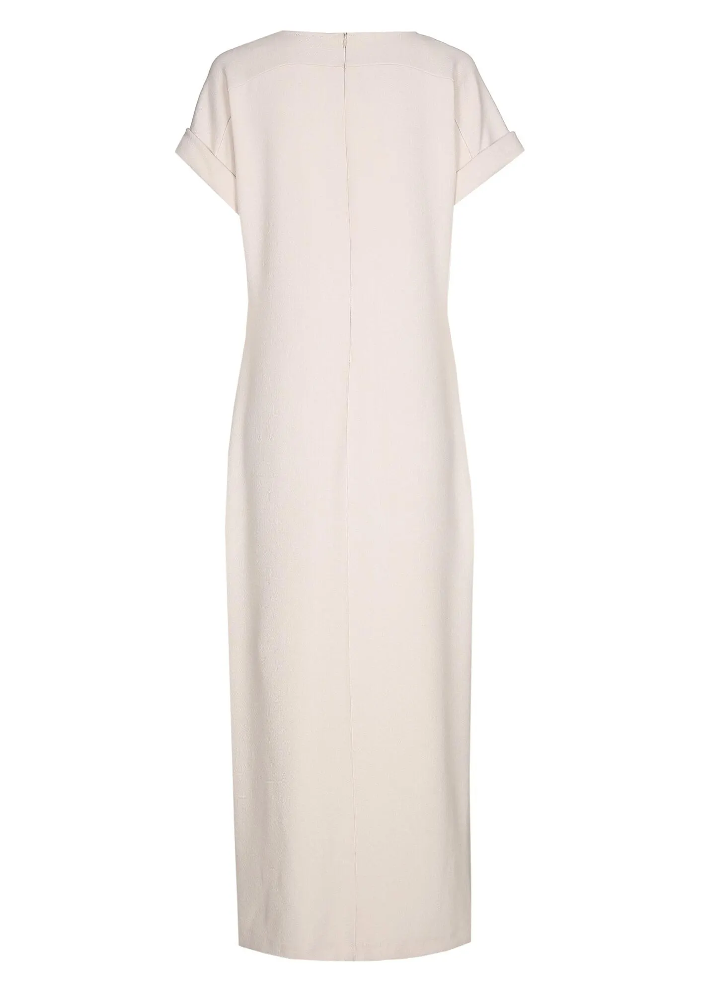 4118-92 / licht aansluitende midi jurk met stretch