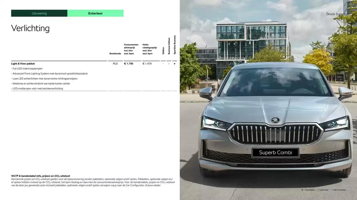 Škoda Superb (Combi) Prijslijst per 4 juli 2024 van 6 december tot 6 december 2025 - Folder pagina 10
