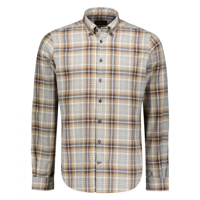 Casual Katoenen Flannel Overhemd Bruin