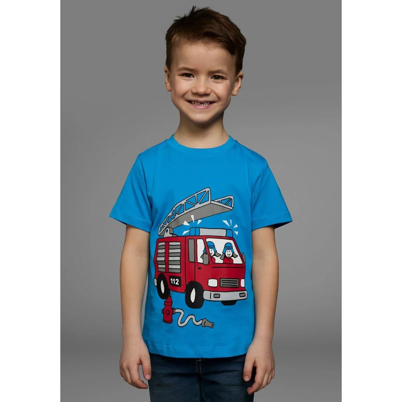 KIDSWORLD T-shirt Met coole BRANDWEER-print Korte mouwen, basic pasvorm, met stijlvolle print, ronde hals