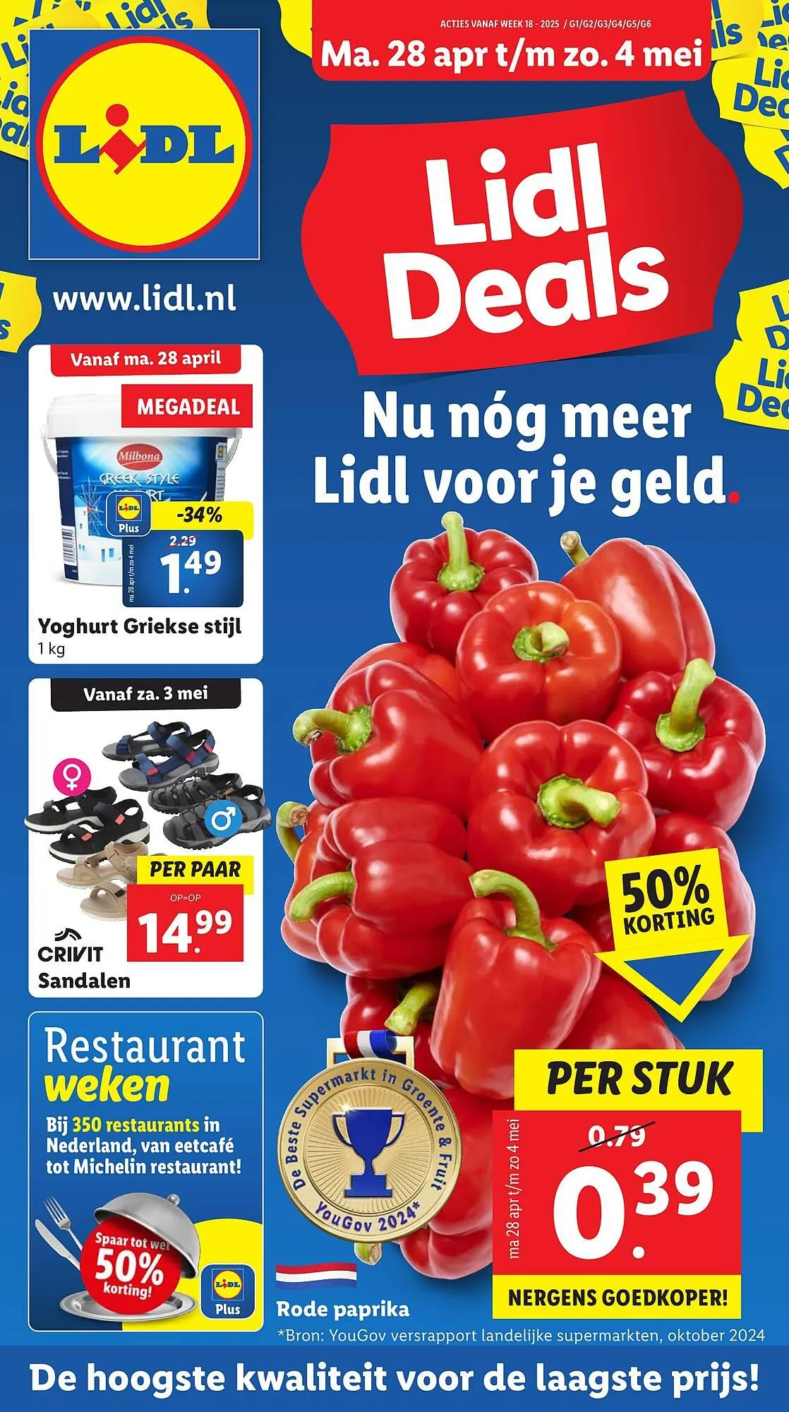 Lidl folder van 28 april tot 4 mei 2025 - Folder pagina 1