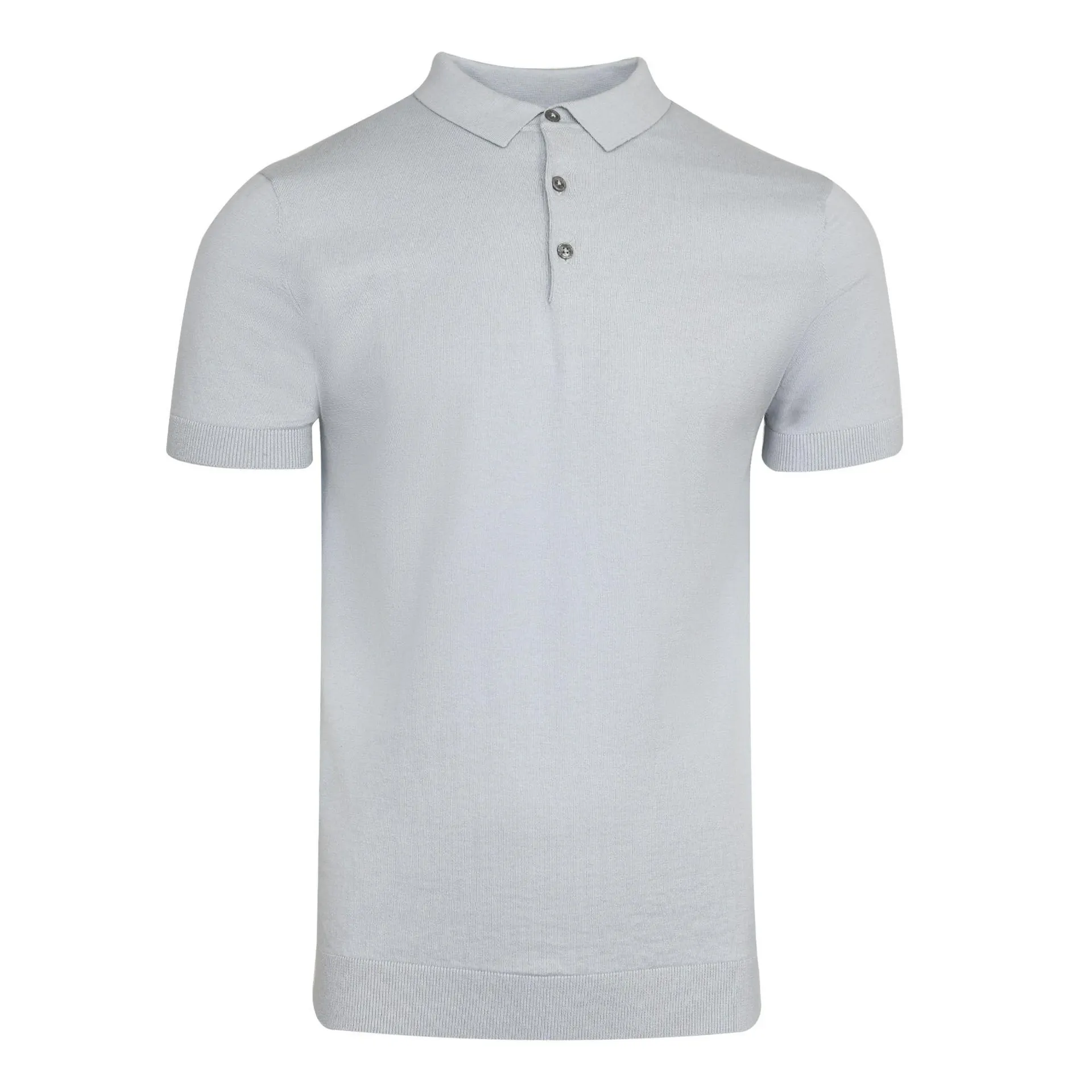 Felix Katoen Zijde Polo Lichtgrijs