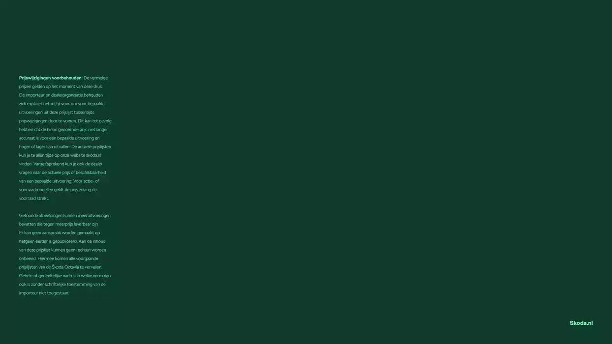 Škoda Octavia (Combi) prijslijst per 6 september 2024 van 22 oktober tot 22 oktober 2025 - Folder pagina 23