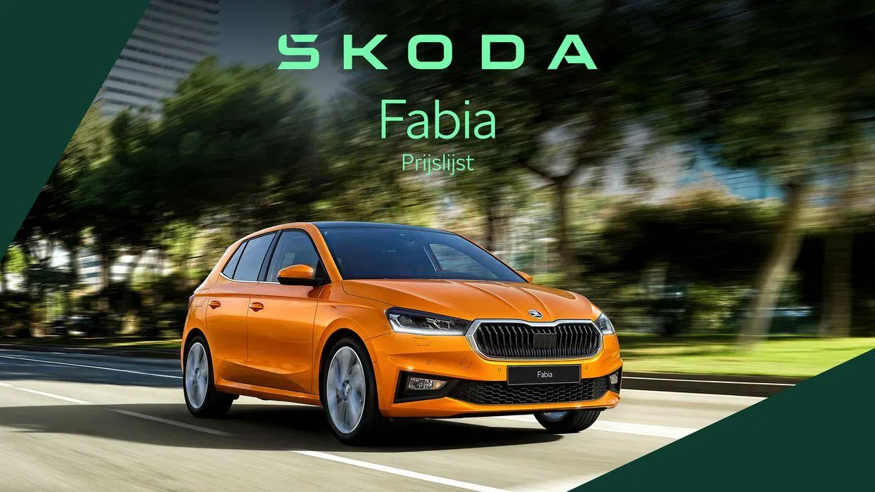 Škoda Fabia prijslijst per 19 juli 2024 van 20 juli tot 20 juli 2025 - Folder pagina 1
