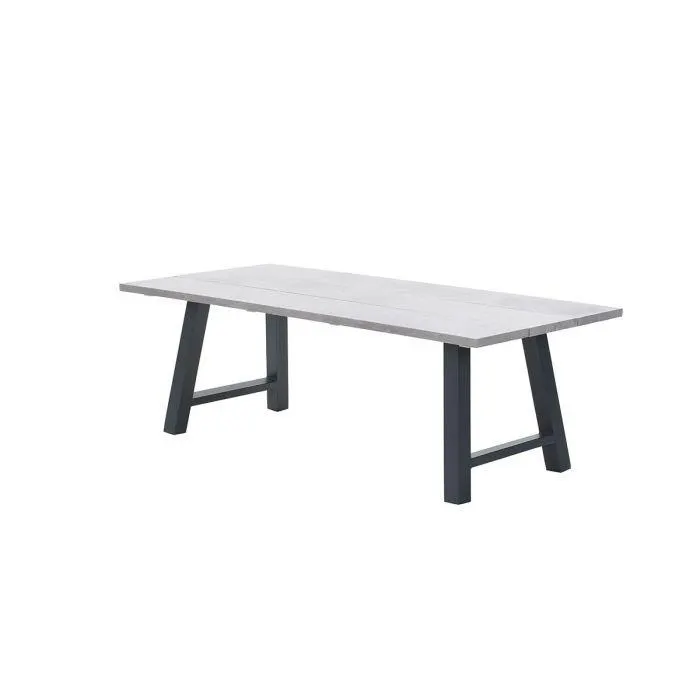 Leuven tuintafel 220 x 100 cm - donker grijs