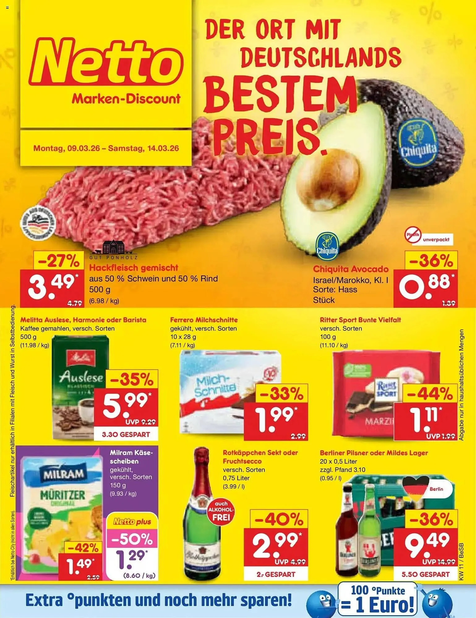 Netto Marken-Discount DE folder van 9 maart tot 14 maart 2026 - Folder pagina 1