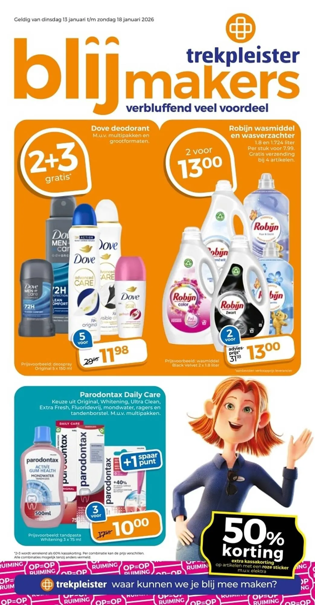 Trekpleister folder van 13 januari tot 18 januari 2026 - Folder pagina 1