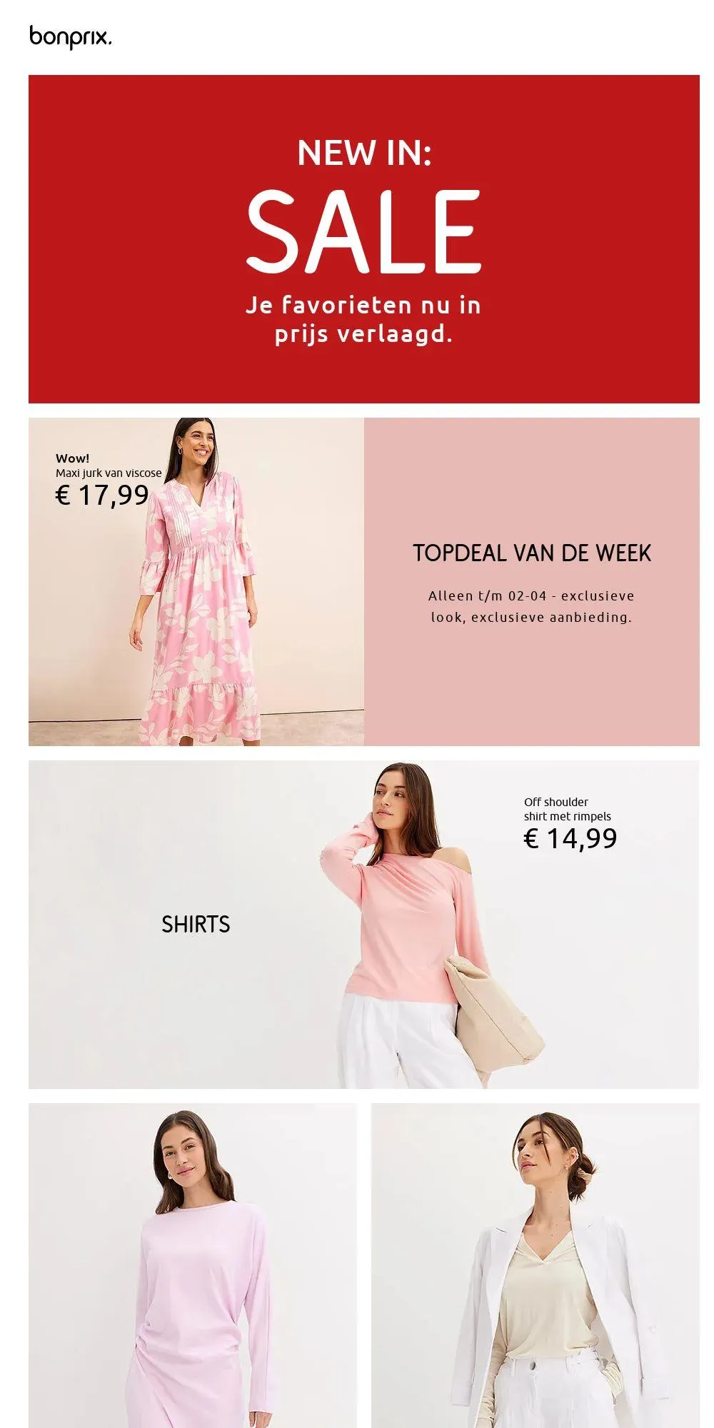 Bonprix Actuele folder van 31 maart tot 6 april 2025 - Folder pagina 1