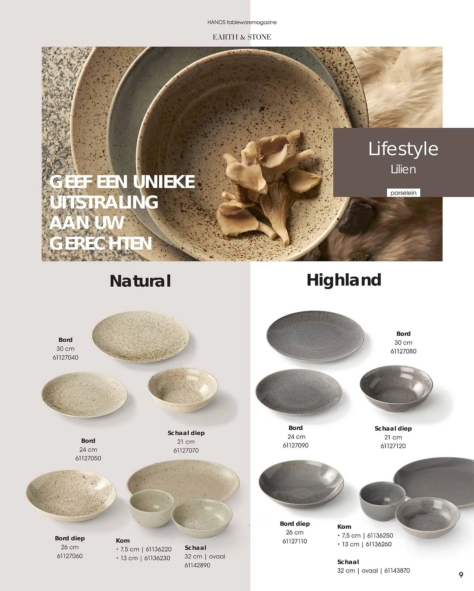 HANOS Tableware Magazine 2023-2024 van 1 januari tot 30 april 2024 - Folder pagina 9