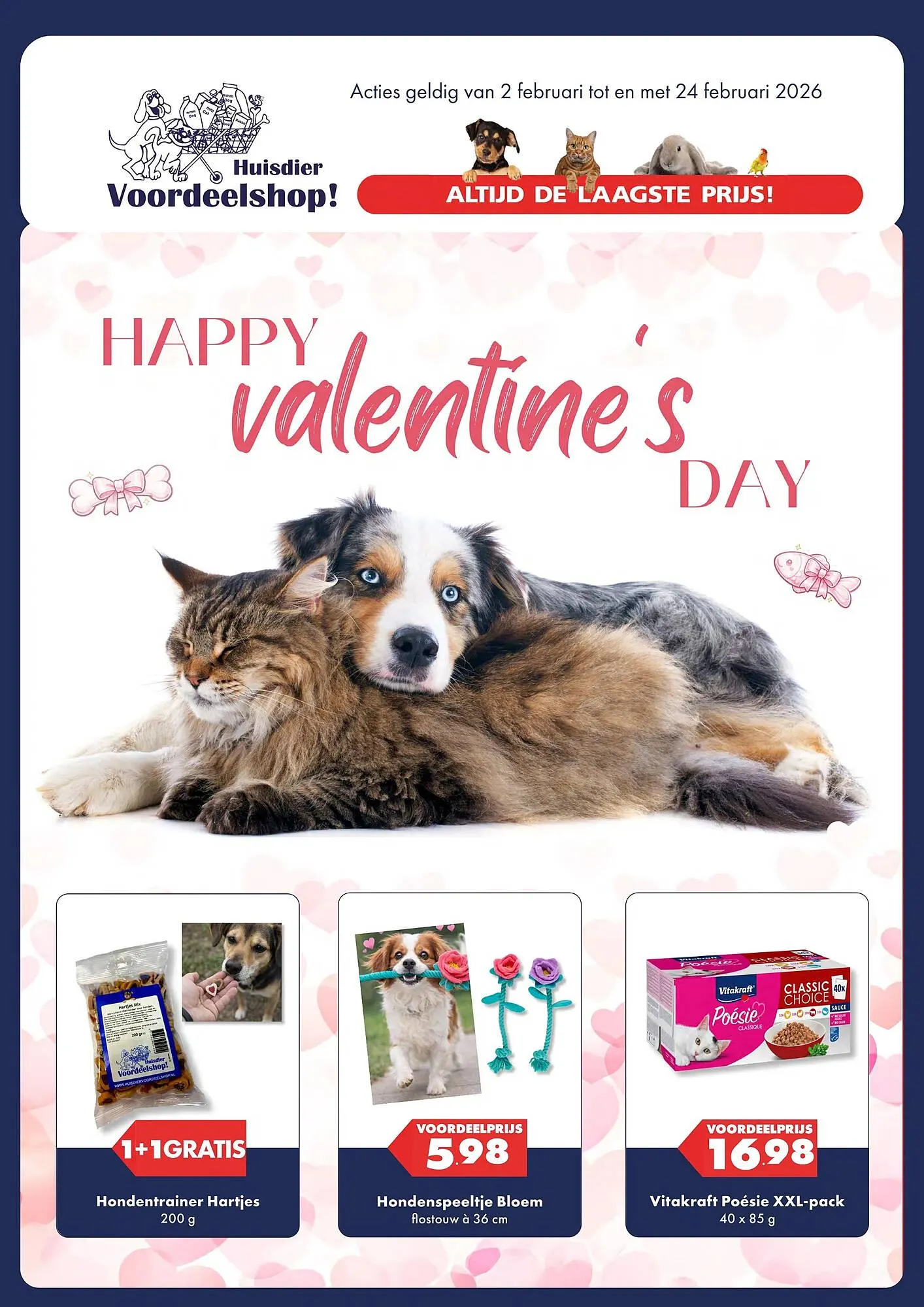 Huisdier Voordeelshop folder van 2 februari tot 24 februari 2026 - Folder pagina 1