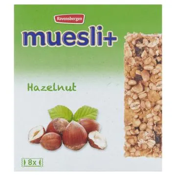 Ravensbergen Muesli+ Hazelnut 8 x 23g