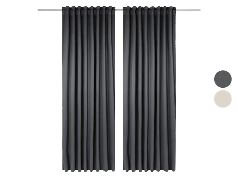 LIVARNO home Verduisteringsgordijn-set, 135 x 254 cm, 2-delig