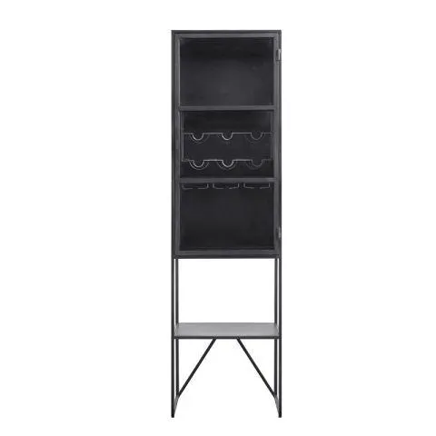 Vitrinekast Orizone (52 cm) zwart metaal