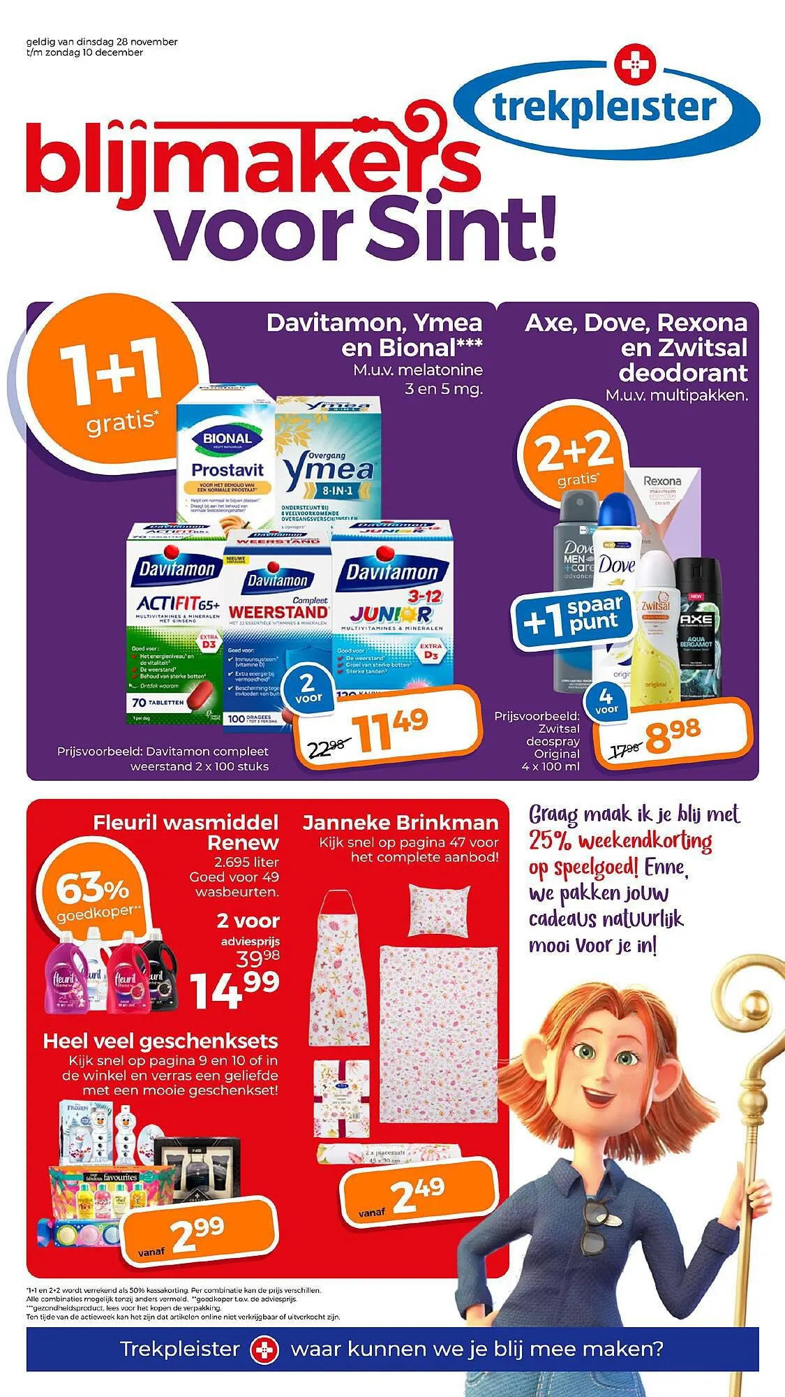 Trekpleister folder van 28 november tot 10 december 2023 - Folder pagina 1