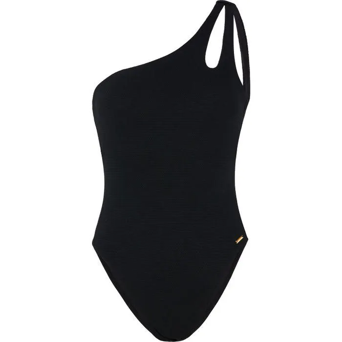 Lace One Shoulder badpak dames true black