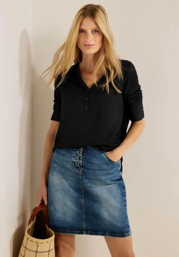 Viscose blouse in effen kleur