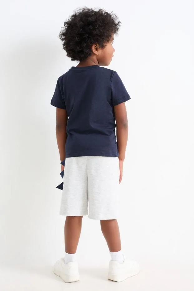 Wild animals - set - short sleeve T-shirt and shorts - 2 piece