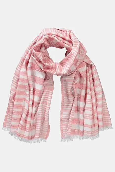 Écharpe, texture rayée, effet métallisé