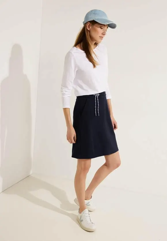 Zachte rok in effen kleur