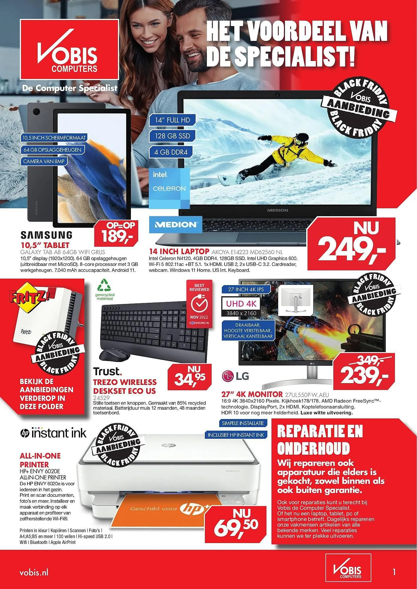 Vobis folder van 19 november tot 3 december 2023 - Folder pagina 1