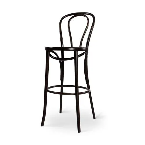 Fameg Vienna Thonet No. 18 houten barkruk zwart gebeitst - 75 cm