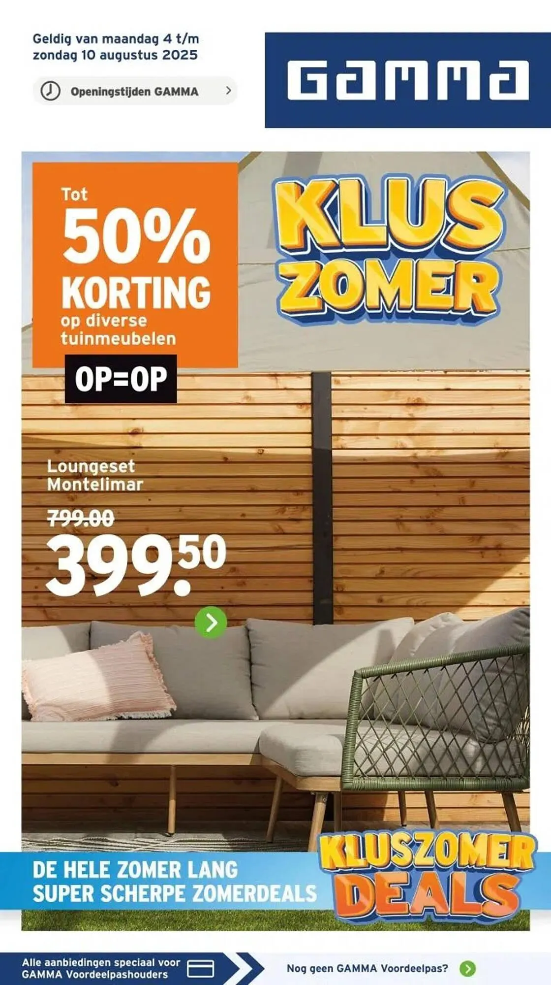 GAMMA folder van 4 augustus tot 10 augustus 2025 - Folder pagina 1