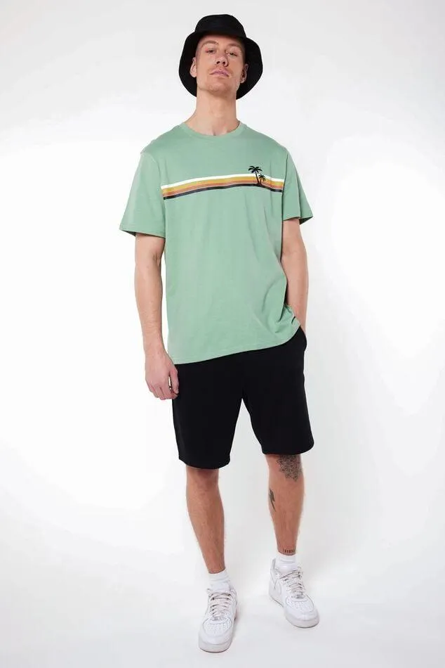 Sweat short met elastische tailleband en trekkoord