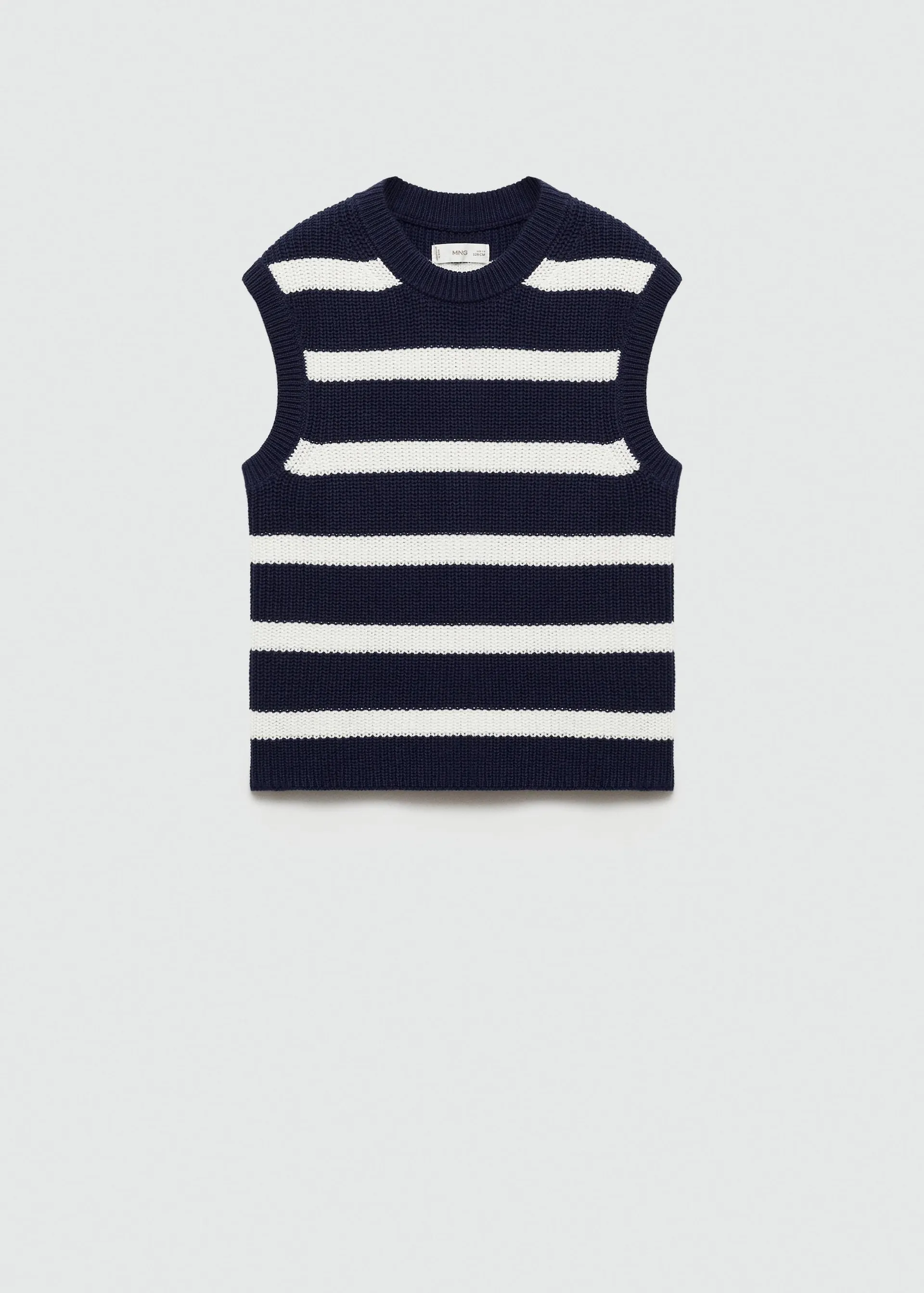 Gestreept gebreid vest