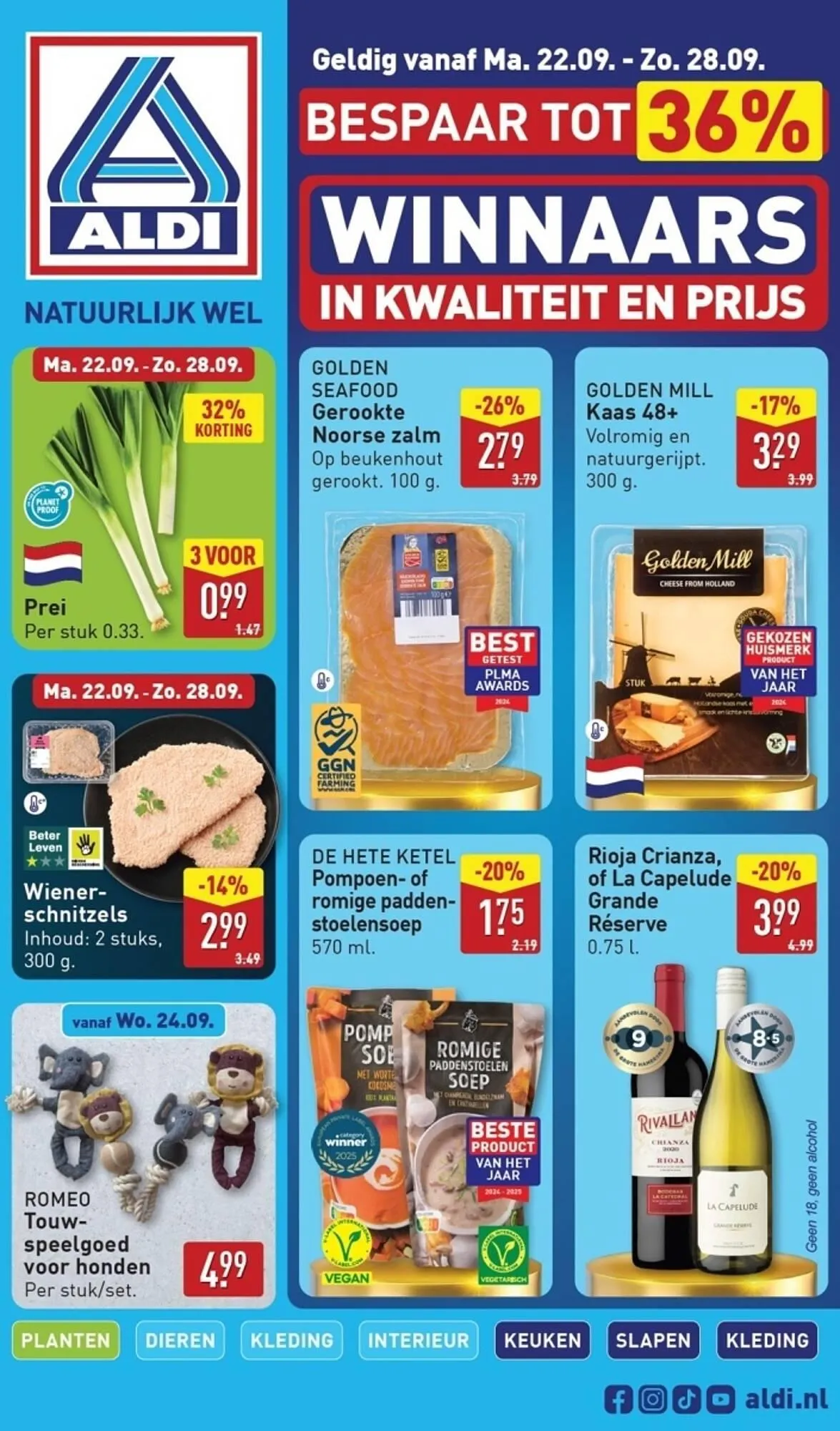 ALDI folder van 22 september tot 28 september 2025 - Folder pagina 1