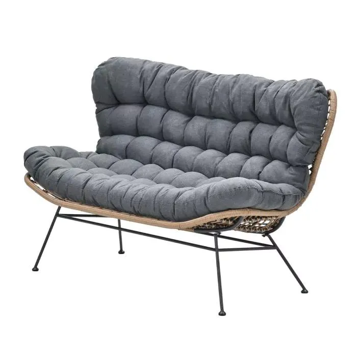 Melfort loungebank - natural rotan