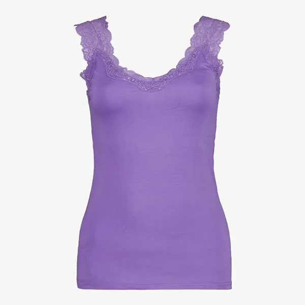 TwoDay dames singlet paars met kant