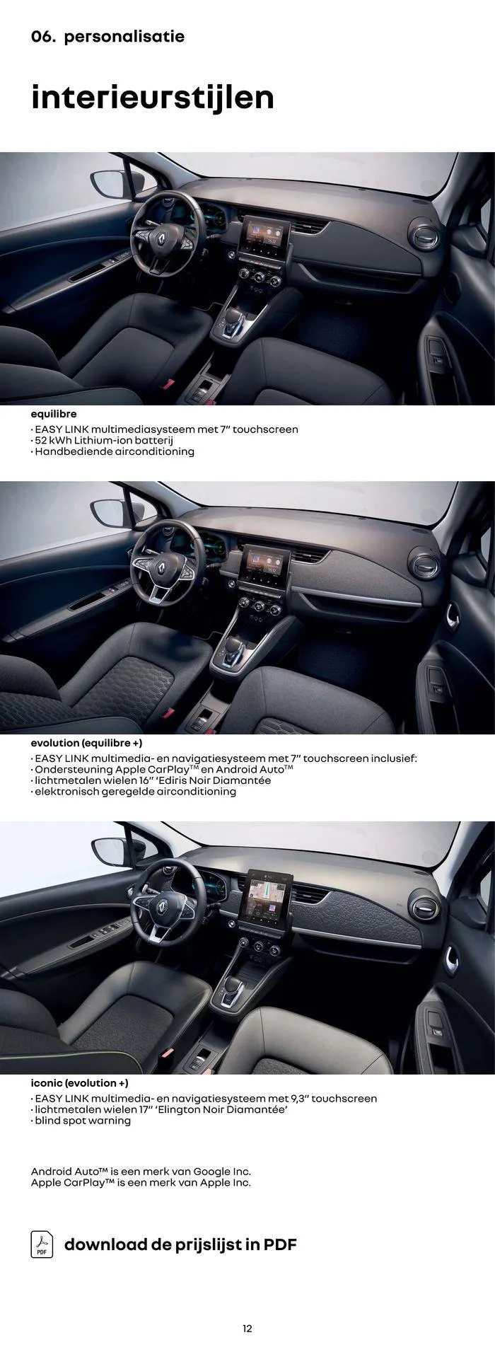 Renault Zoe E-Tech 100% Electric van 17 november tot 17 november 2024 - Folder pagina 12