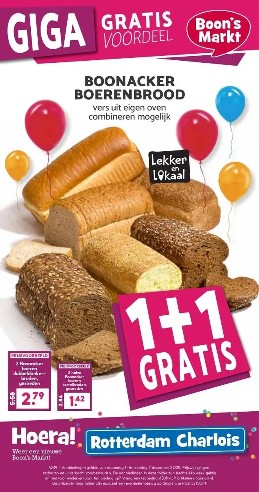 Boon`s Markt folder van 1 december tot 7 december 2025 - Folder pagina 1