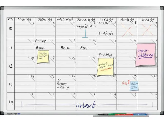 Legamaster Premium Projectplanner, Weekplanner 35 dagen, Horizontaal, 60 x 90 cm