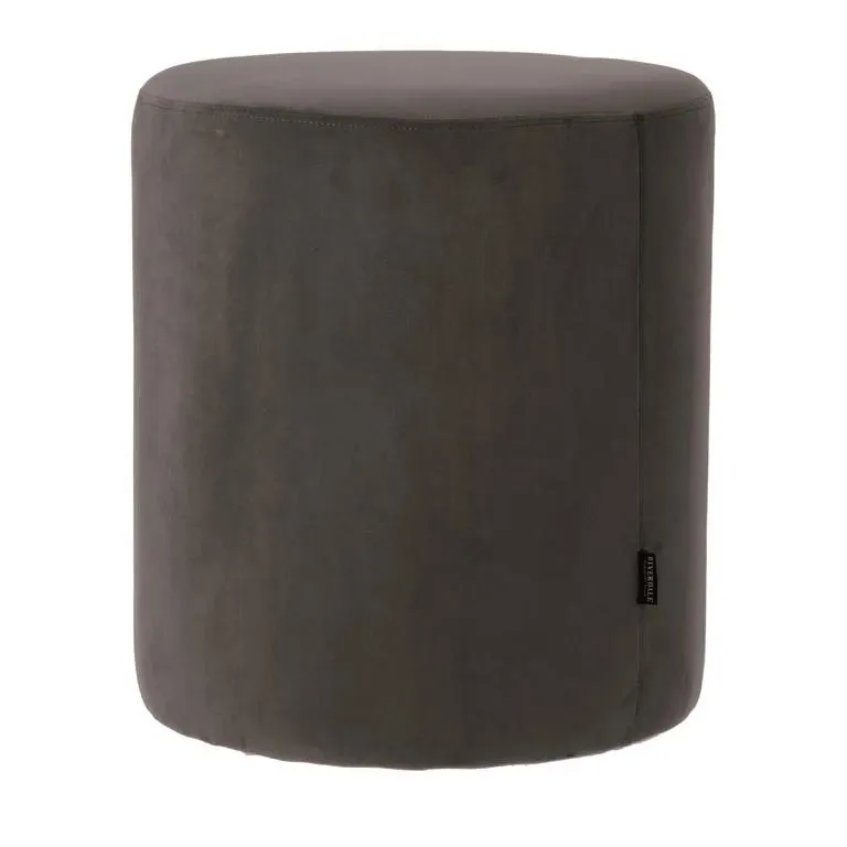 Poef Chelsea Ø45cm donkergrijs