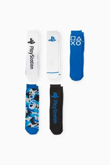 Multipack of 5 - PlayStation - socks with motif