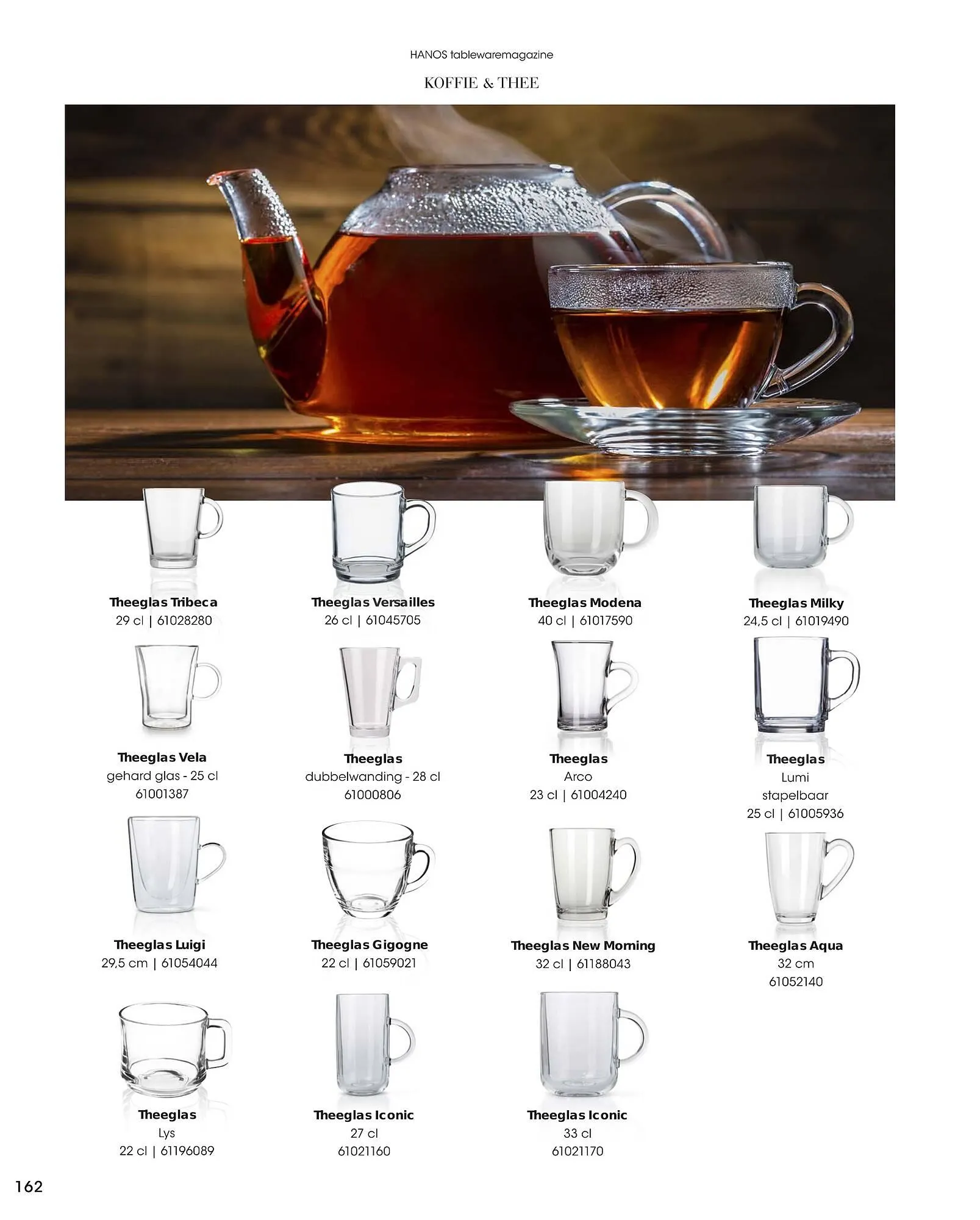 HANOS Tableware Magazine 2023-2024 van 1 januari tot 30 april 2024 - Folder pagina 162