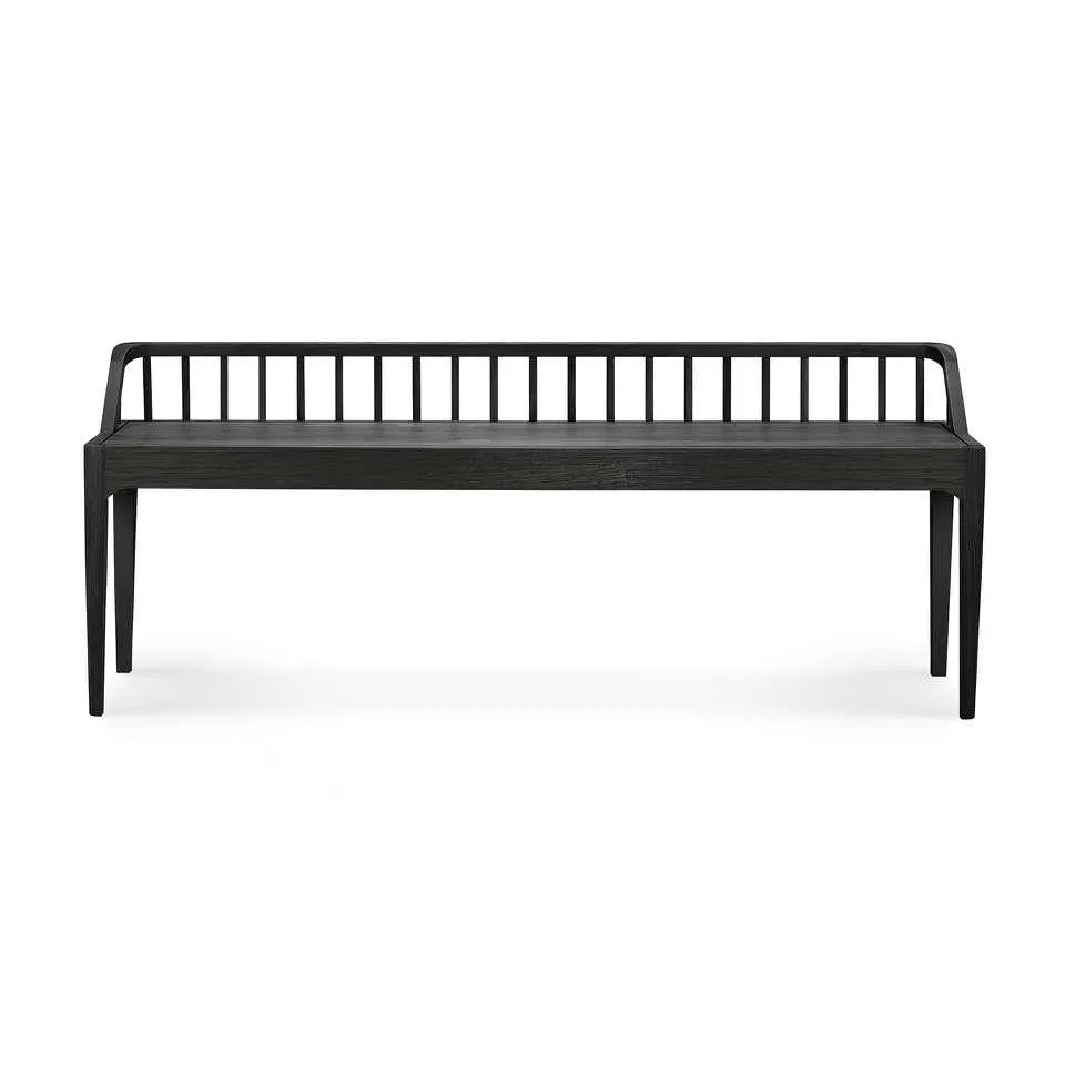 Ethnicraft bench Spindle Oak black