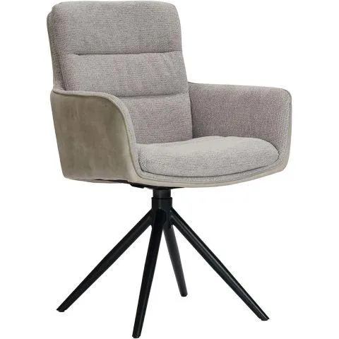 Armstoel Letta lichtgrijs