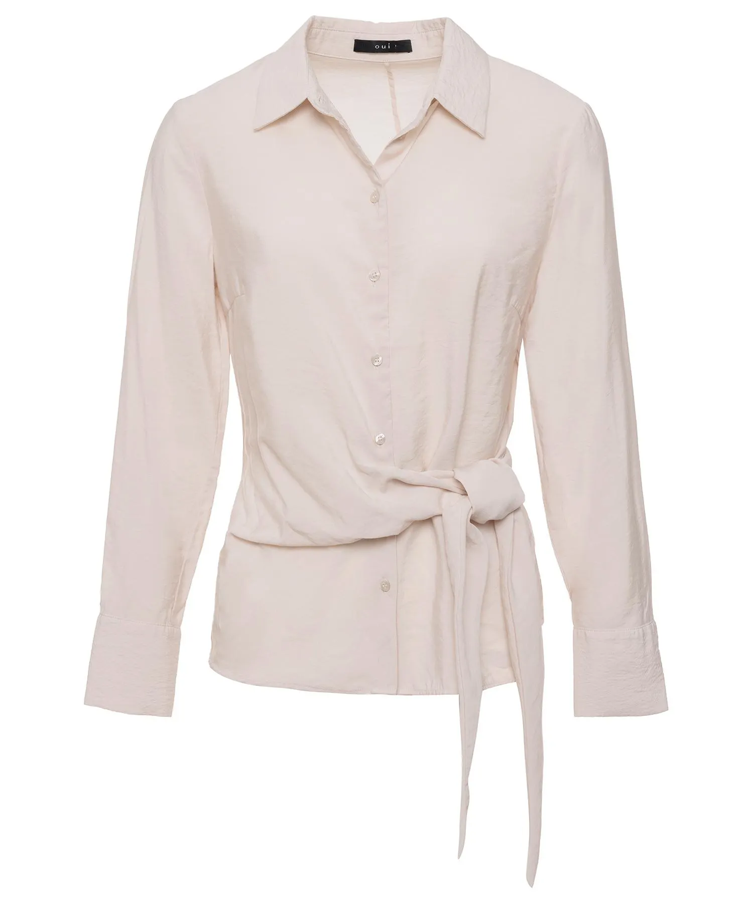 OUI silky blouse met knoop