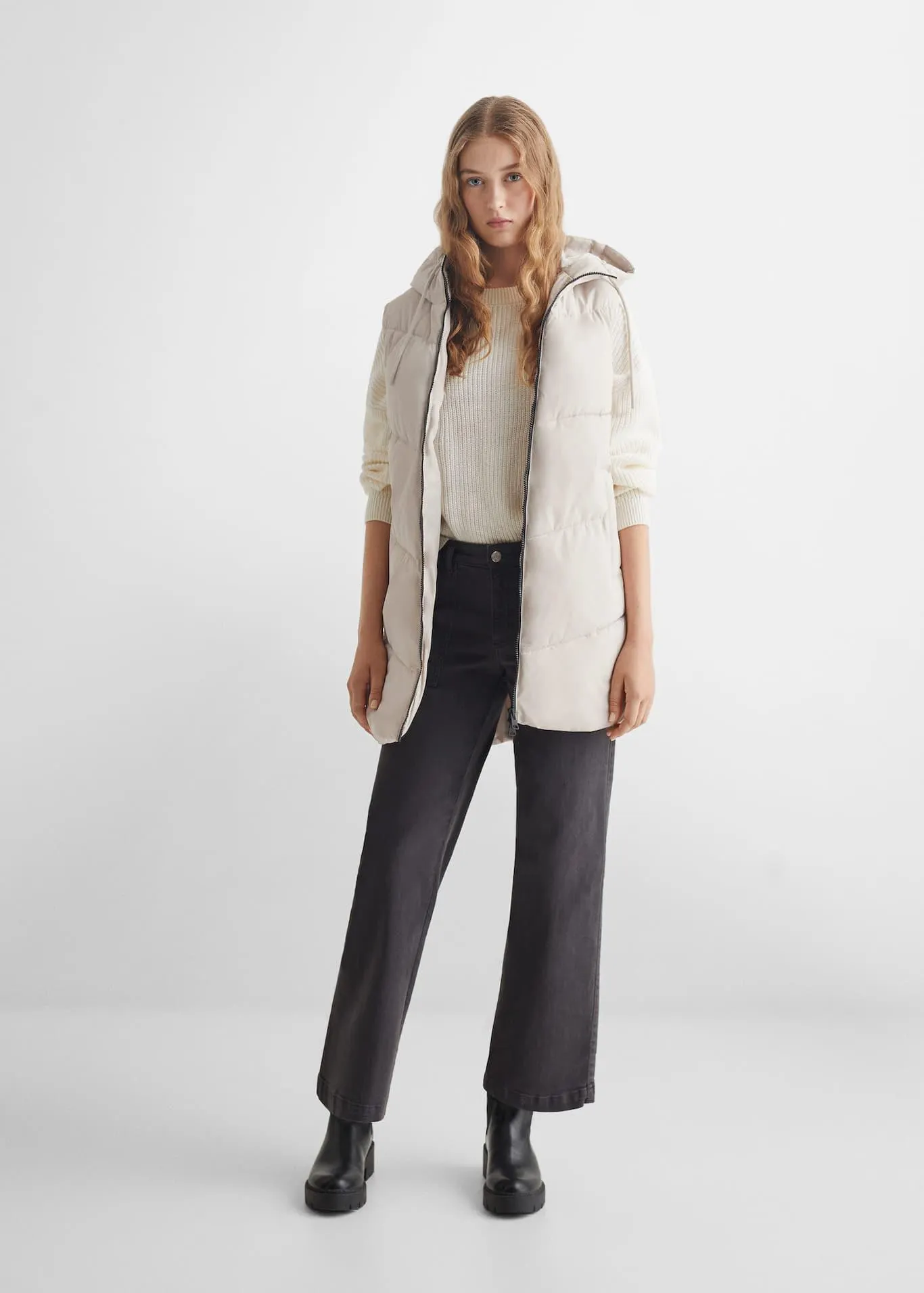 Chaleco acolchado largo