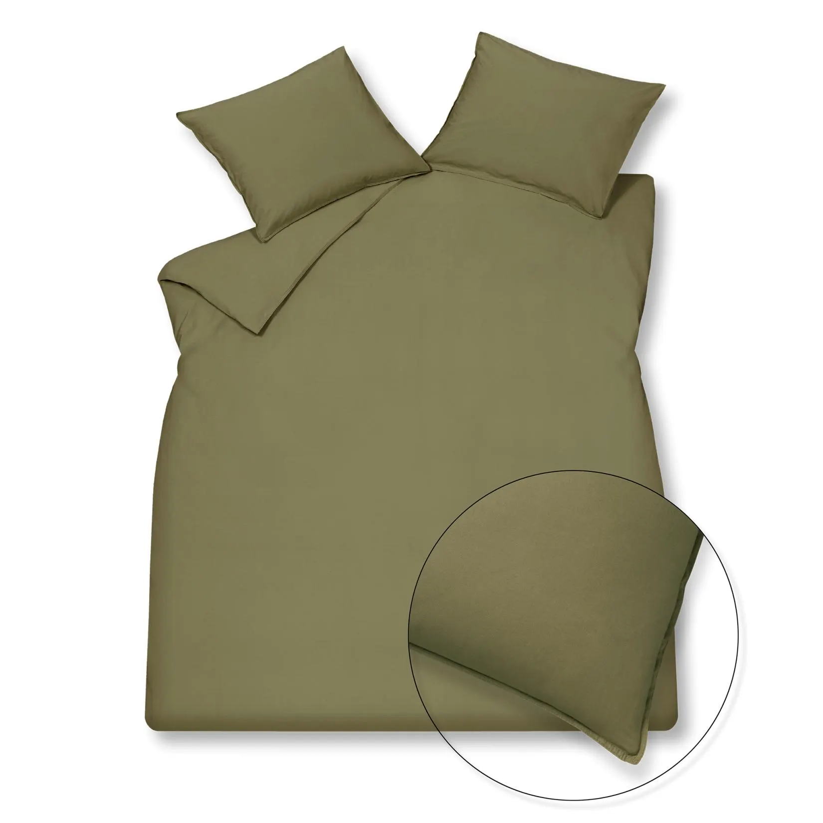 WASHED COTTON dekbedovertrek XL | martini olive